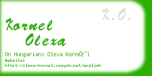 kornel olexa business card